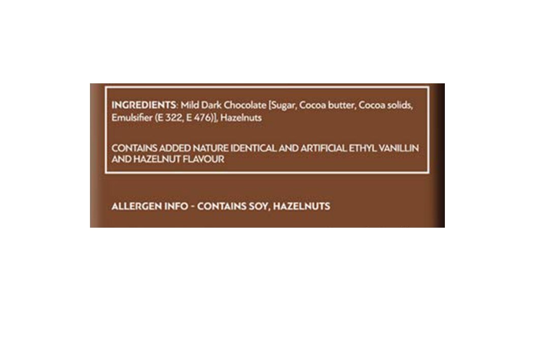 Daarzel Roasted Hazelnut with Mild Dark Chocolate   Box  50 grams